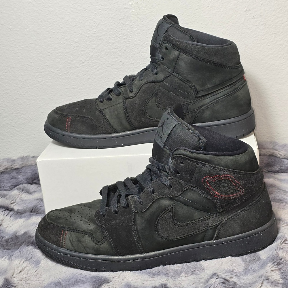 NIKE Jordan Air Jordan 1 Mid SE Craft‎ Anthracite Black Mens Size 12 FD8634-001